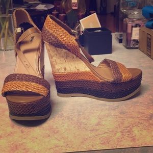 Brown Mossimo wedges - Size 8